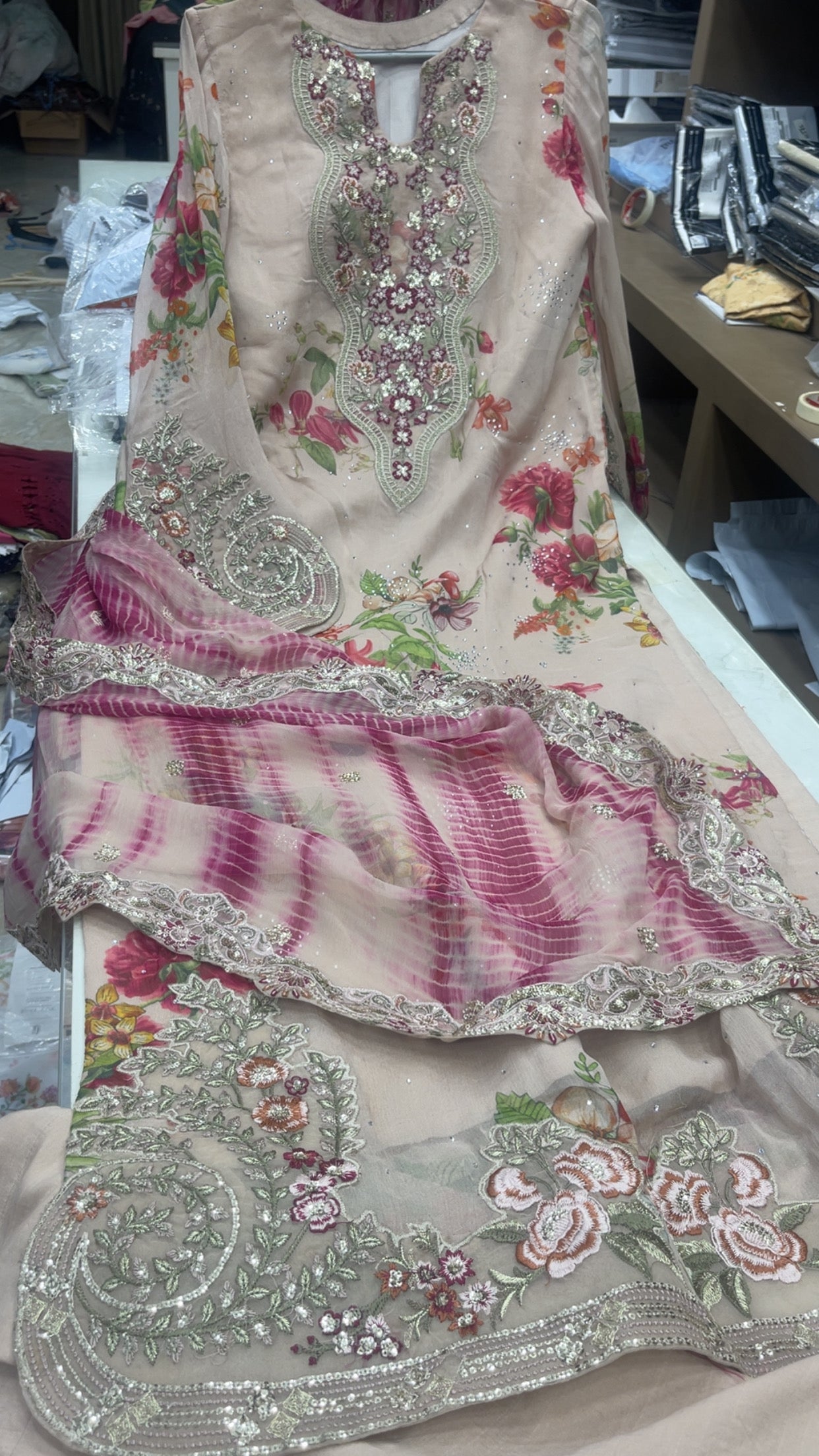 nureh stitched chiffon