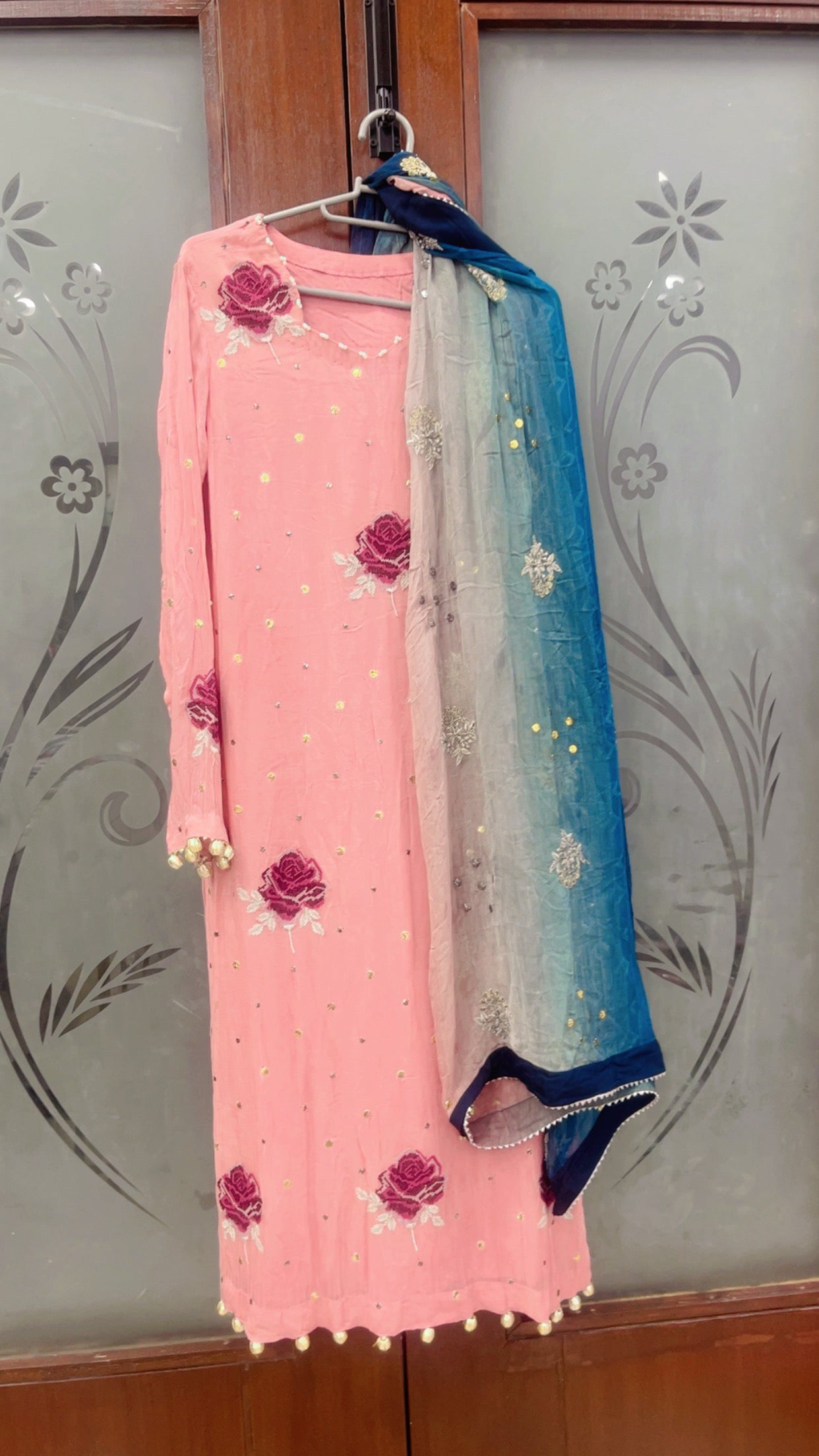 nureh stitched chiffon 3pc
