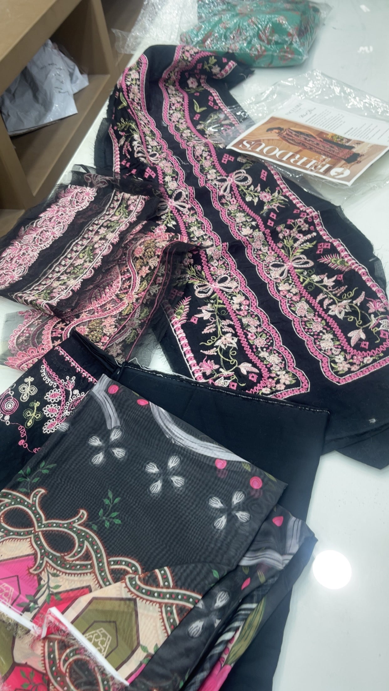 firdous black luxury lawn.
