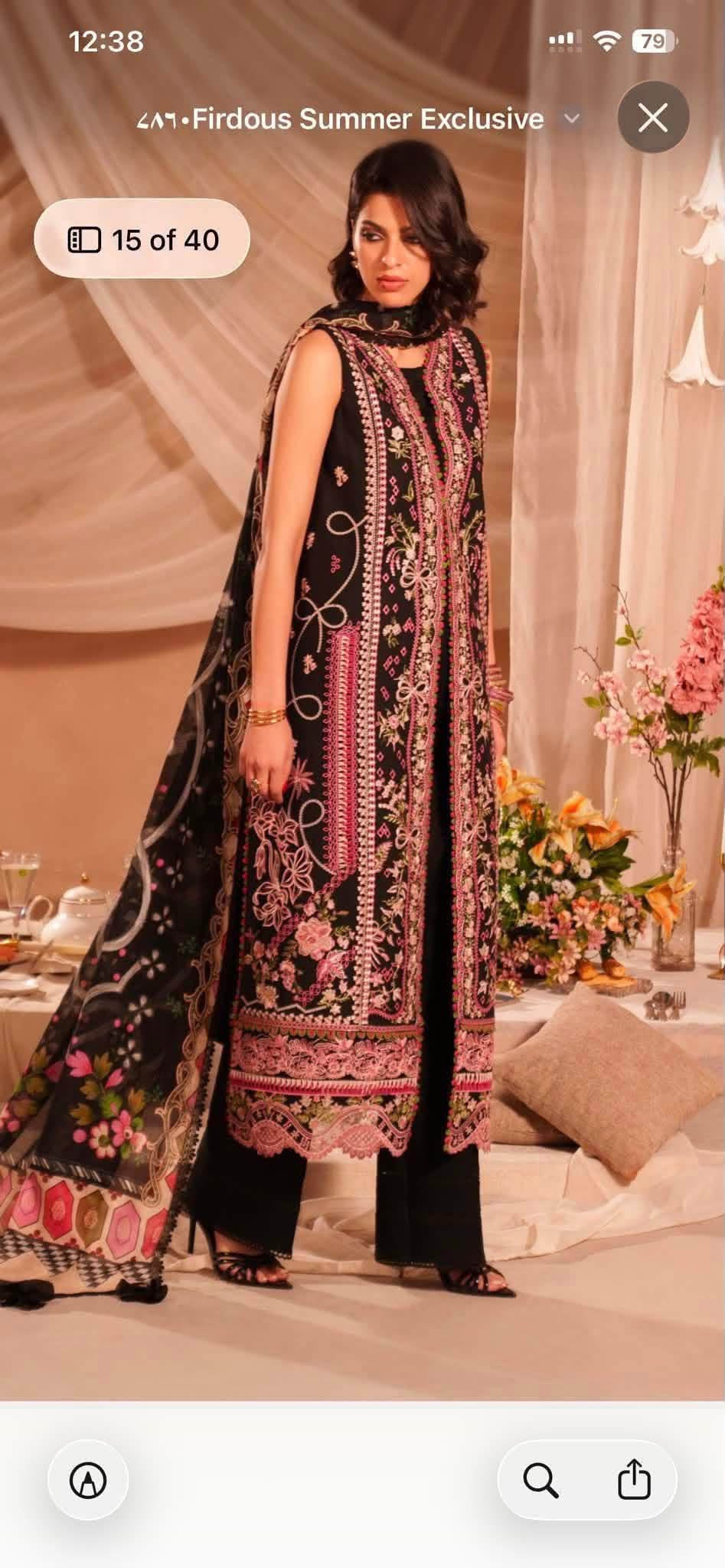firdous luxury lawn embroidered