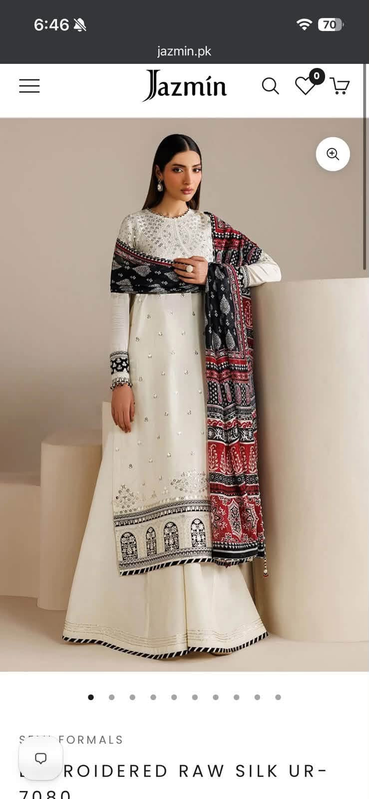 jazmin raw silk white
