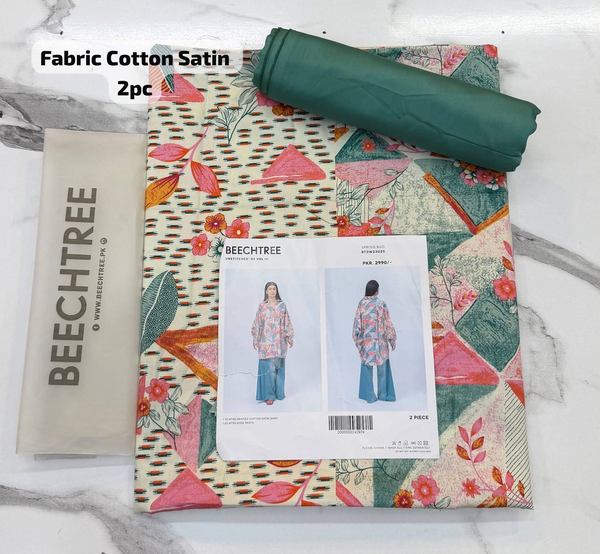 beechtree winter 2pc light pink & green