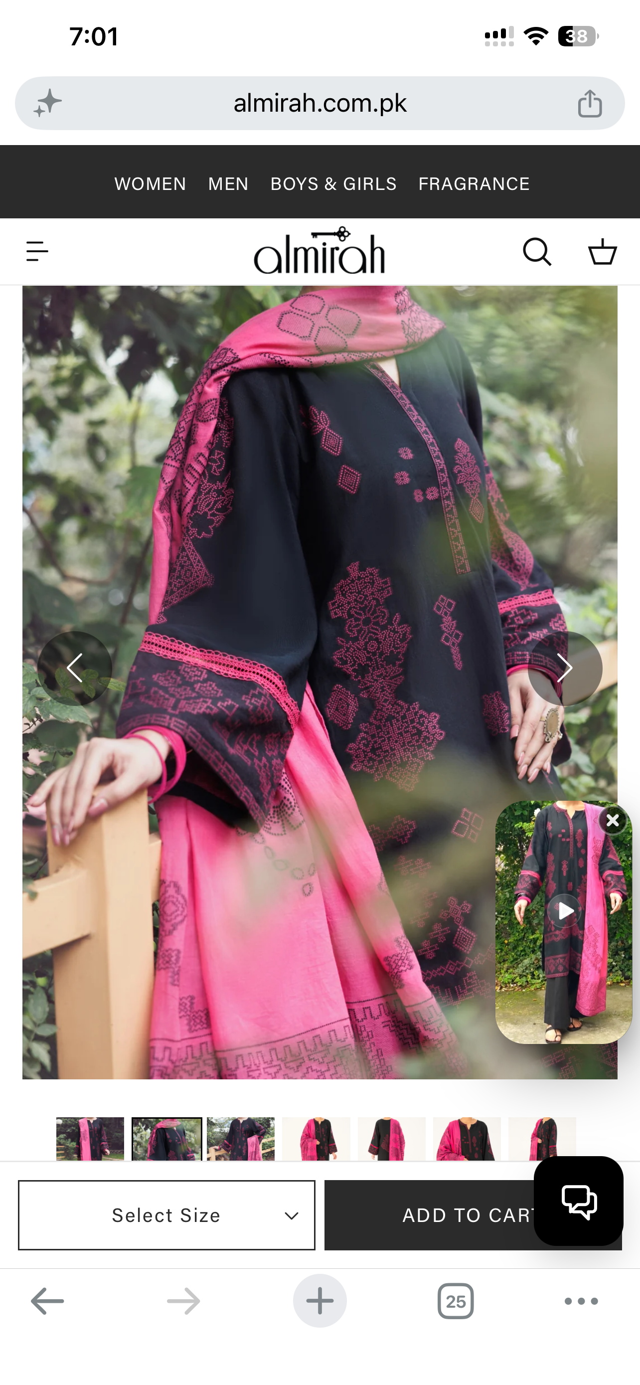 stitched 3pc medium size