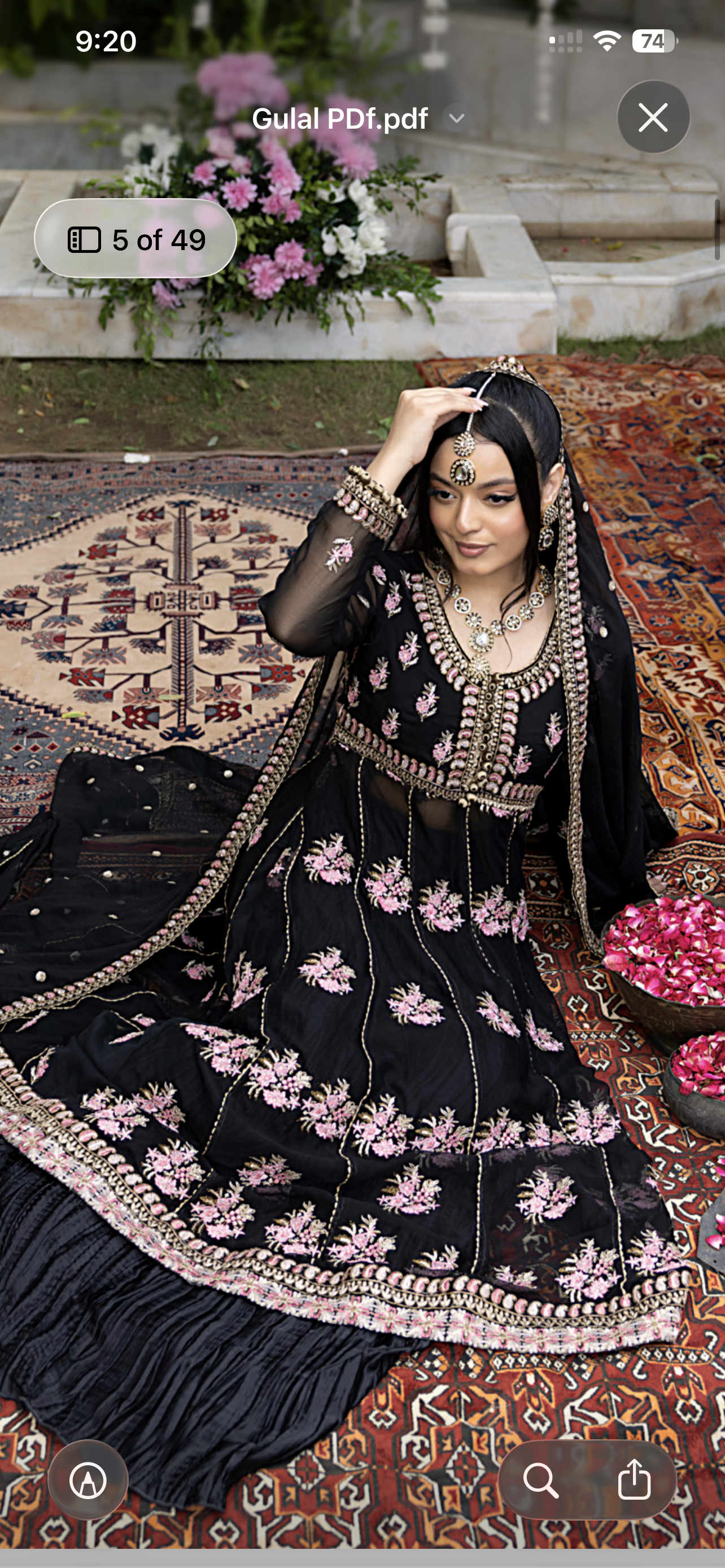 gulaal wedding black maxi.
