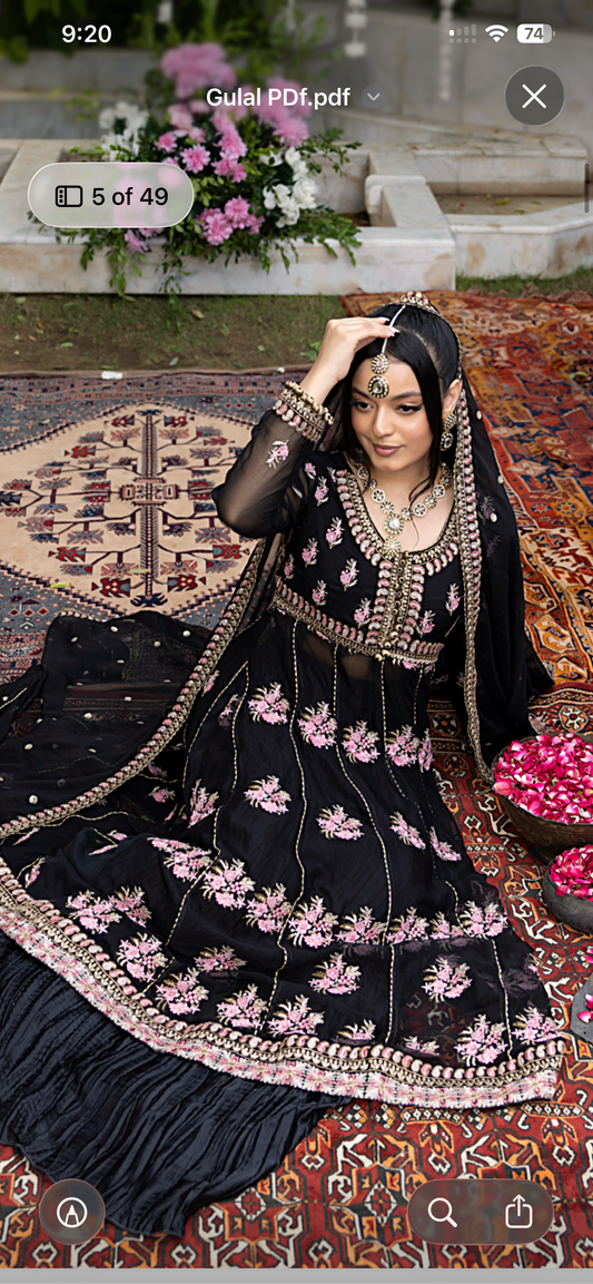 gulaal wedding black maxi.