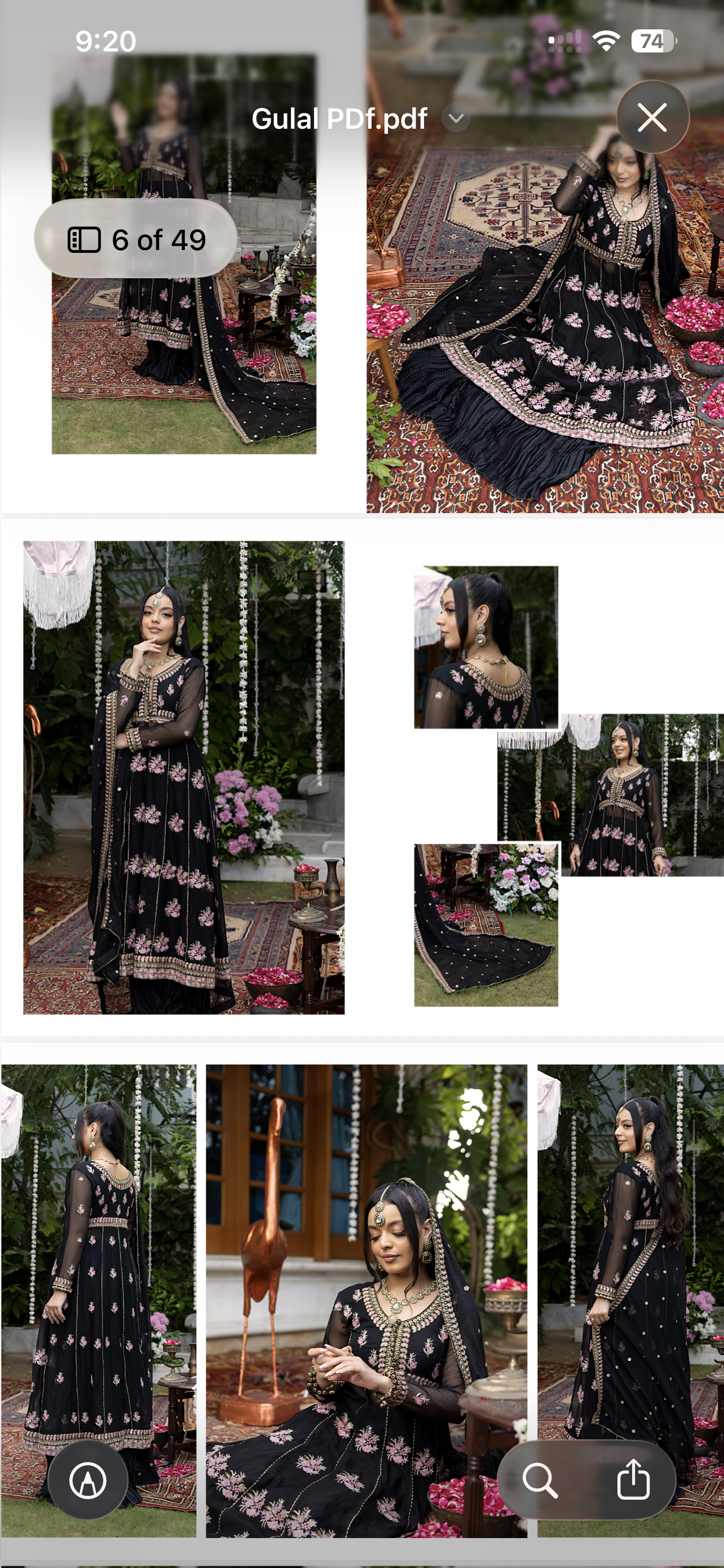 gulaal wedding black maxi.