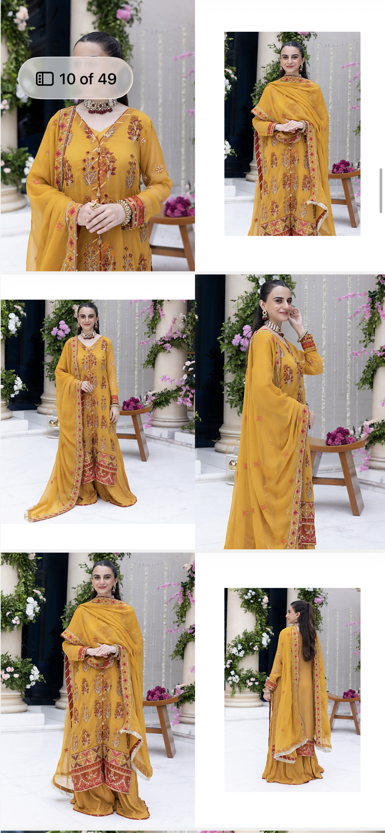 GULAL WEDDING CHIFFON*mustard