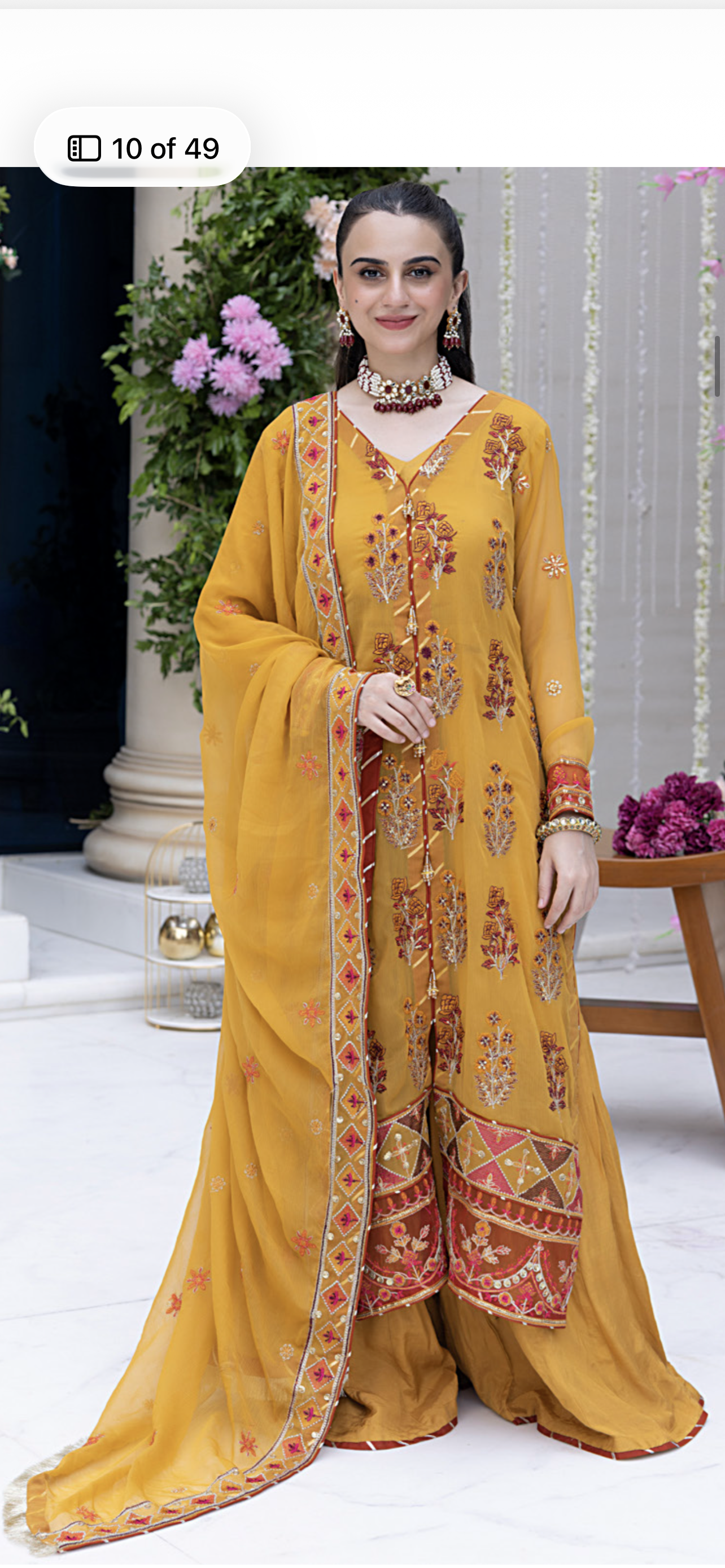 GULAL WEDDING CHIFFON*mustard