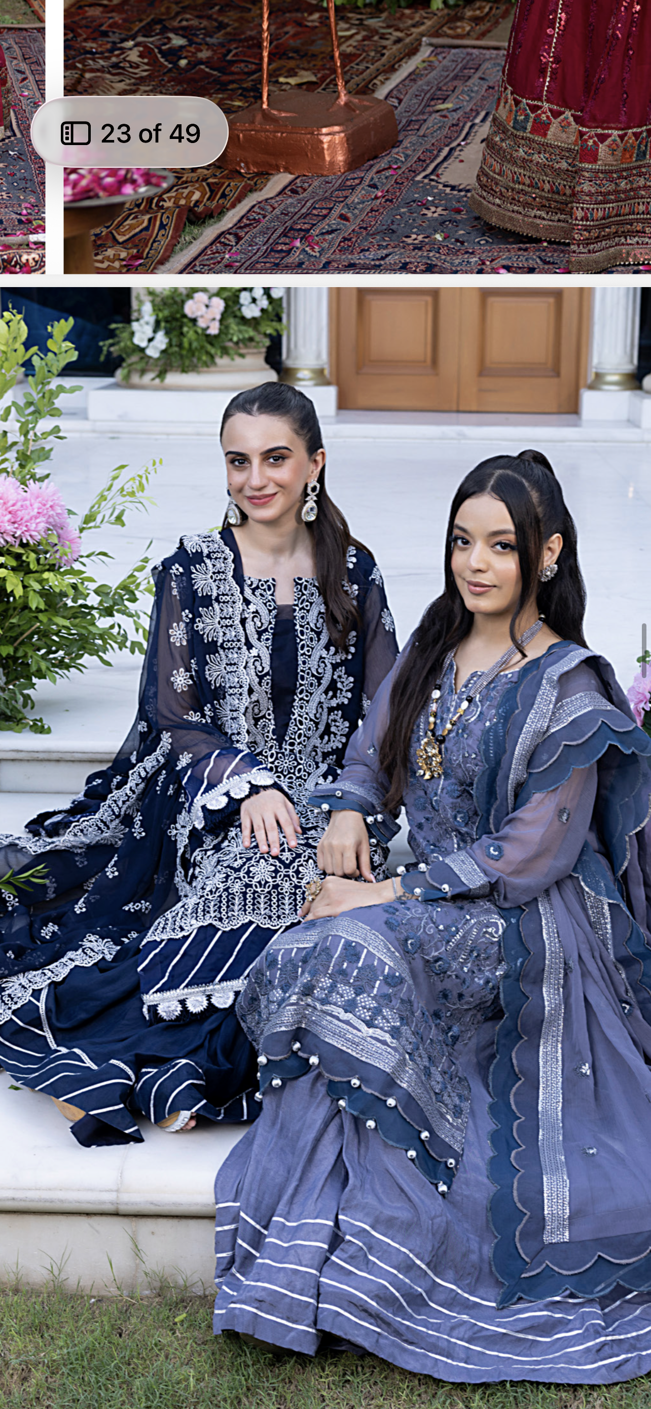 GULAL WEDDING CHIFFON* grey.