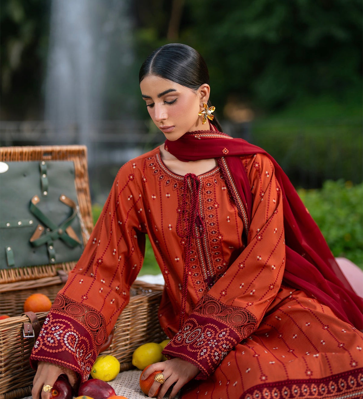 Alizeh by baroque lawn rust