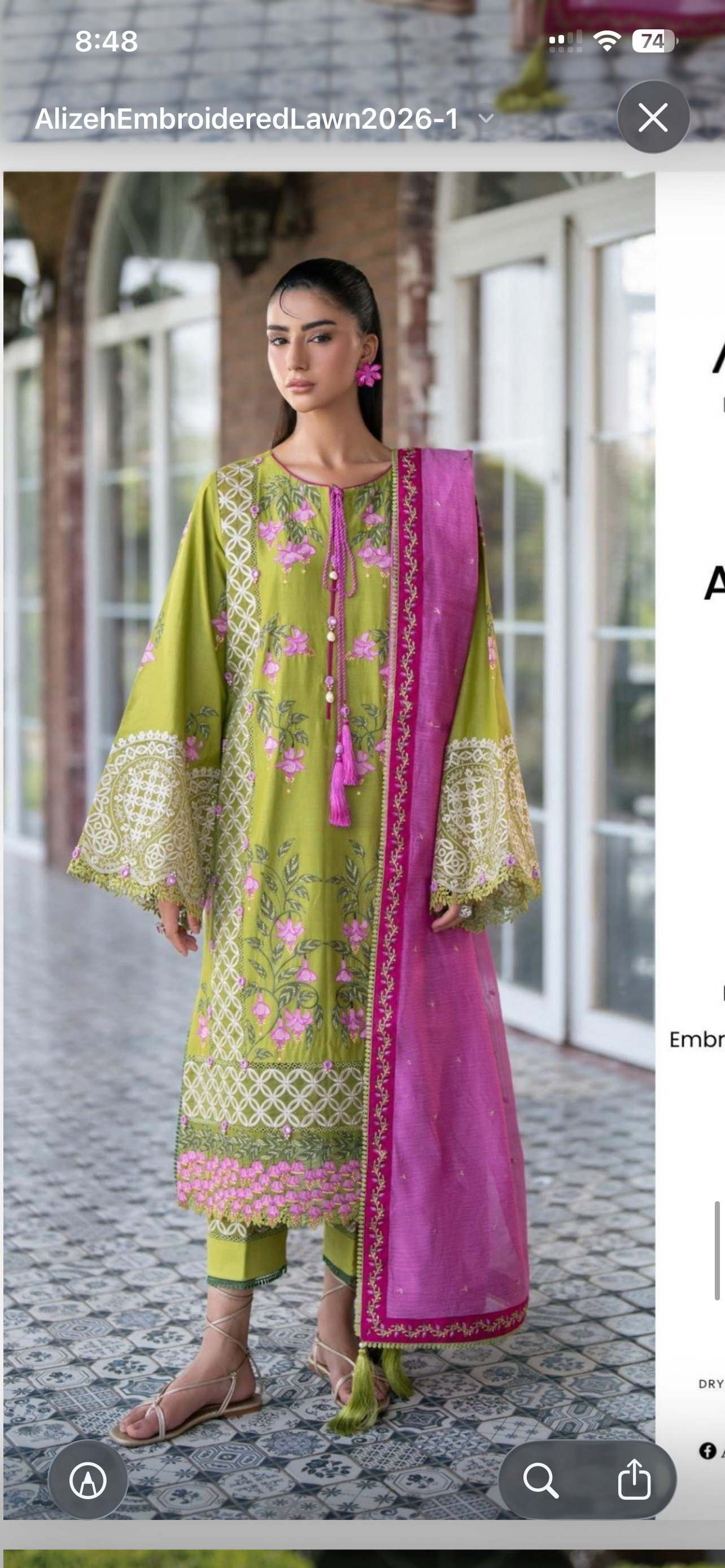 Alizeh by baroque lawn parrot