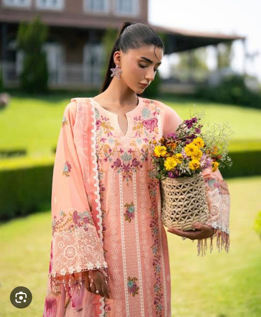 Alizeh by baroque lawn peach