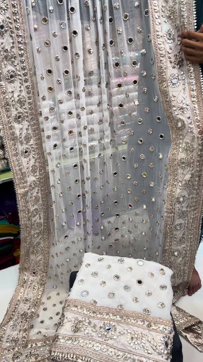 pure chiffon gota 2pc. mirror