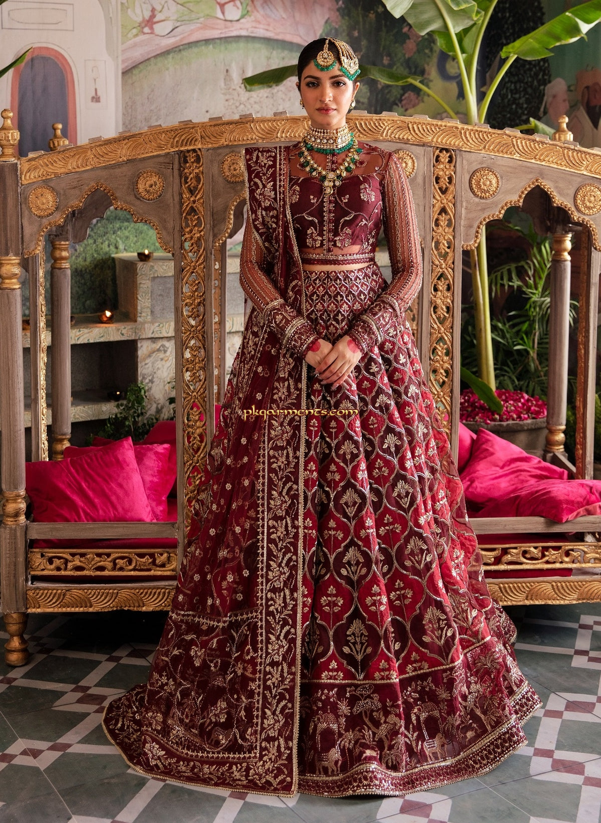 afrozeh wedding bfresh maroon