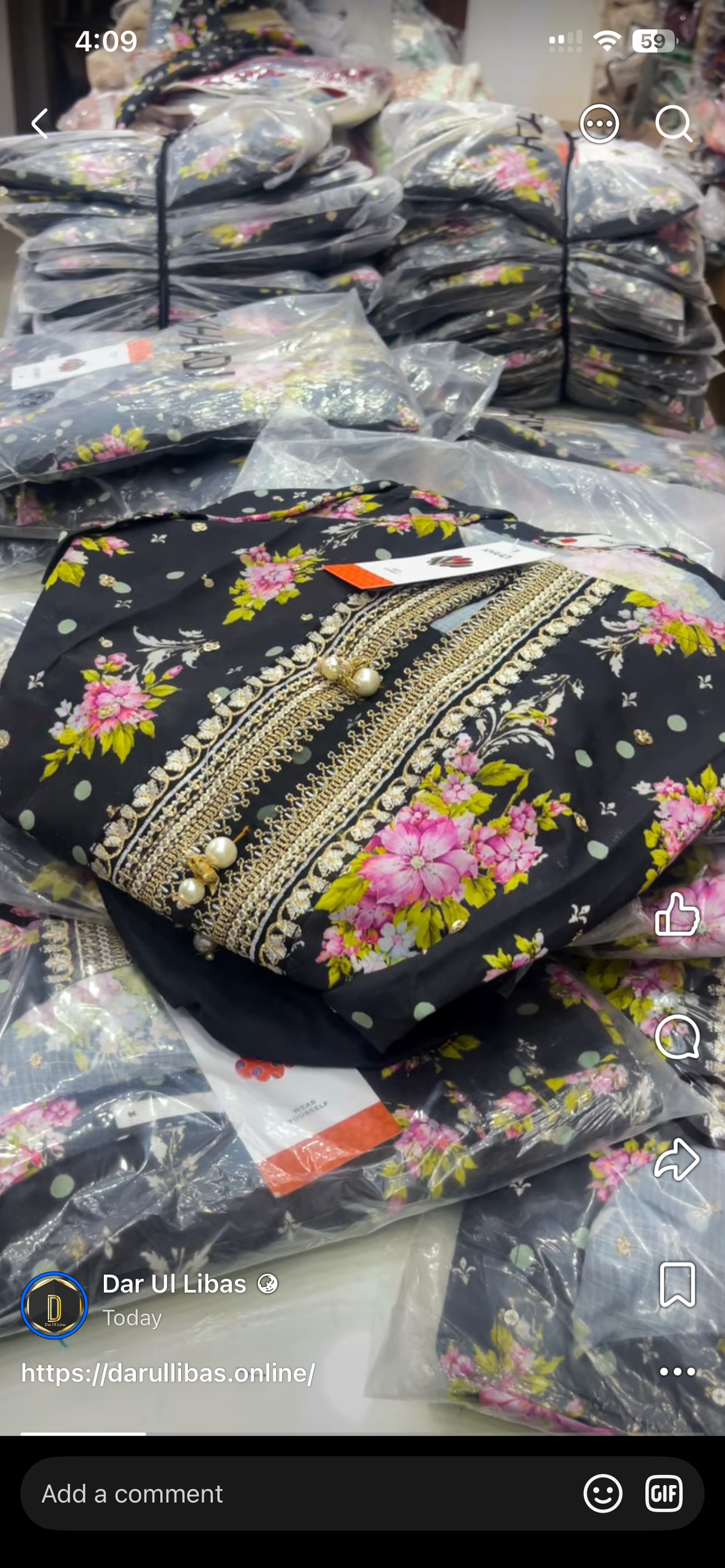 khaddi khass black. small