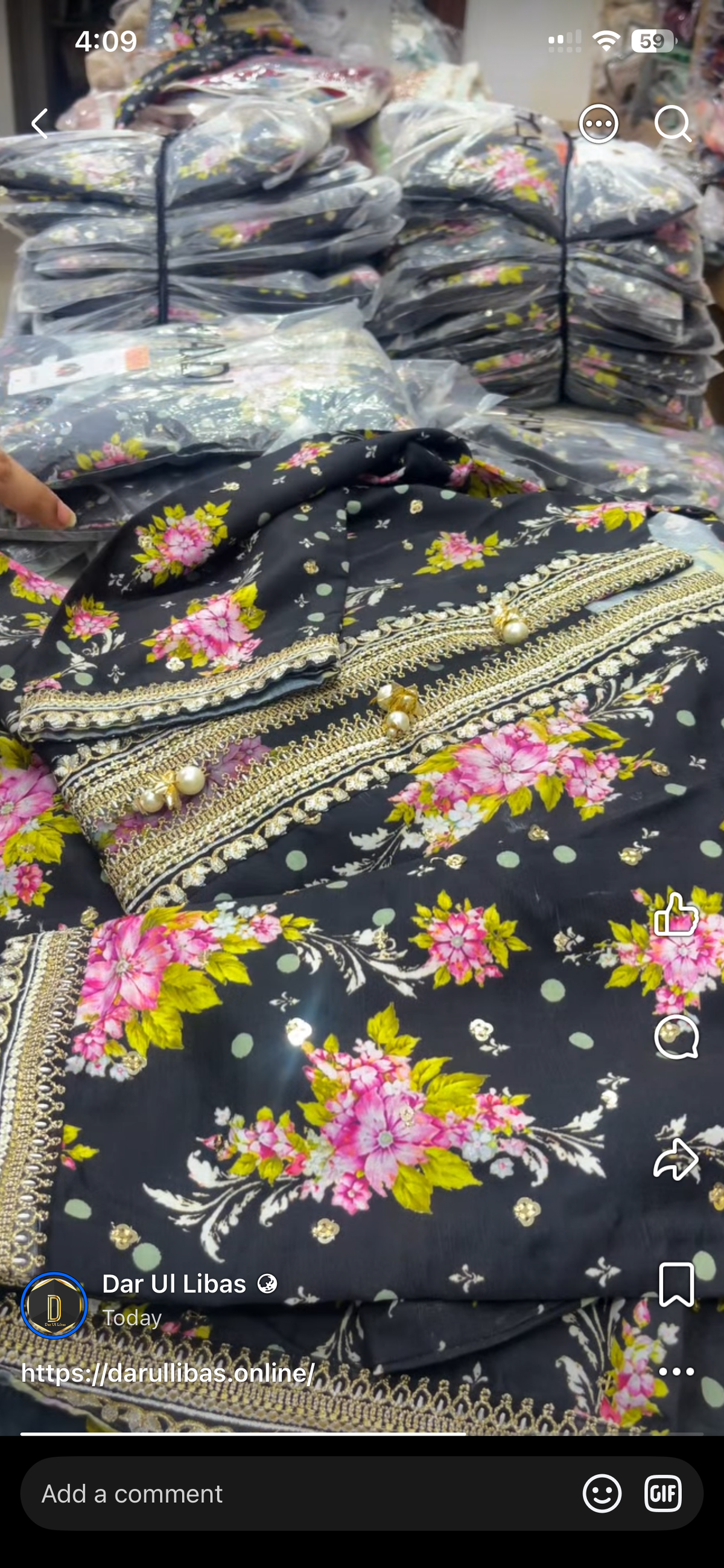 khaddi khass black. medium