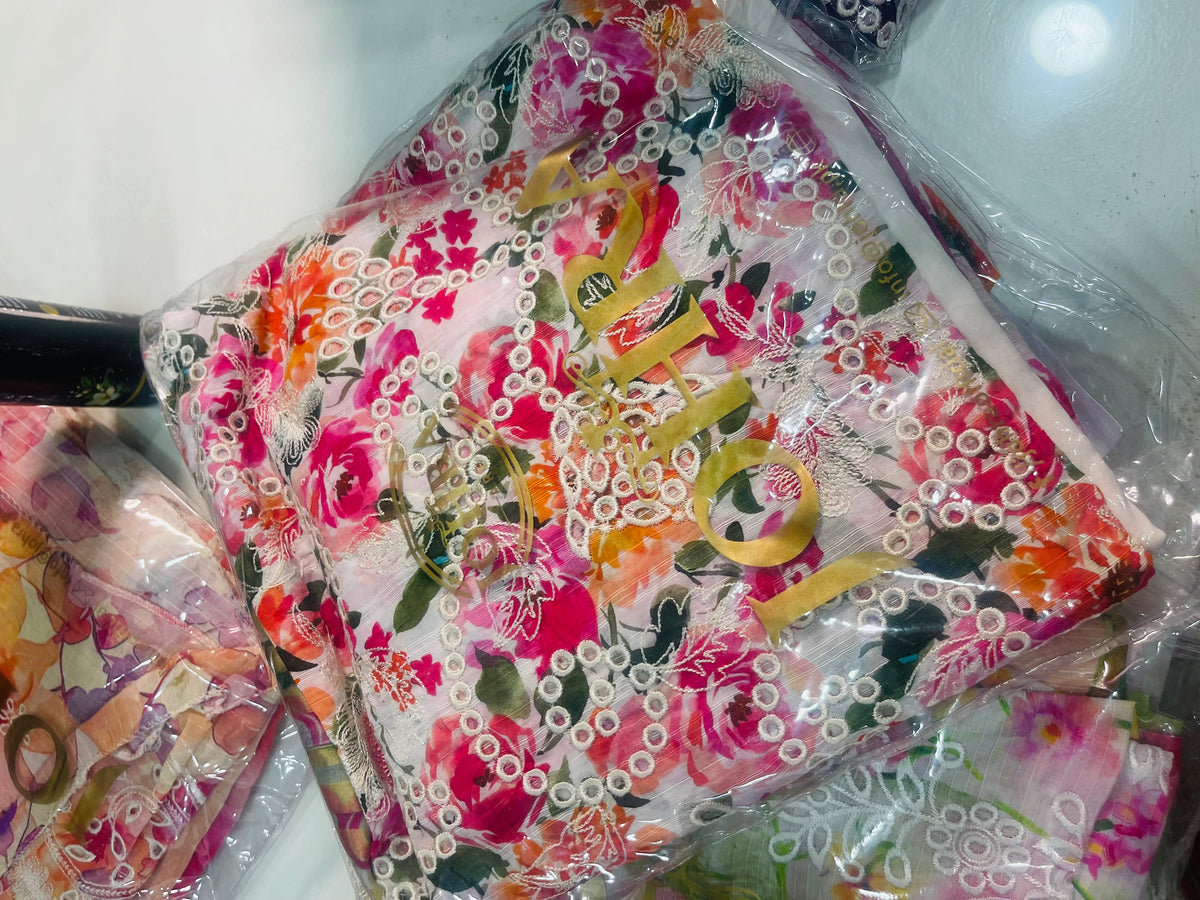 johra lawn embroidered 3pc.