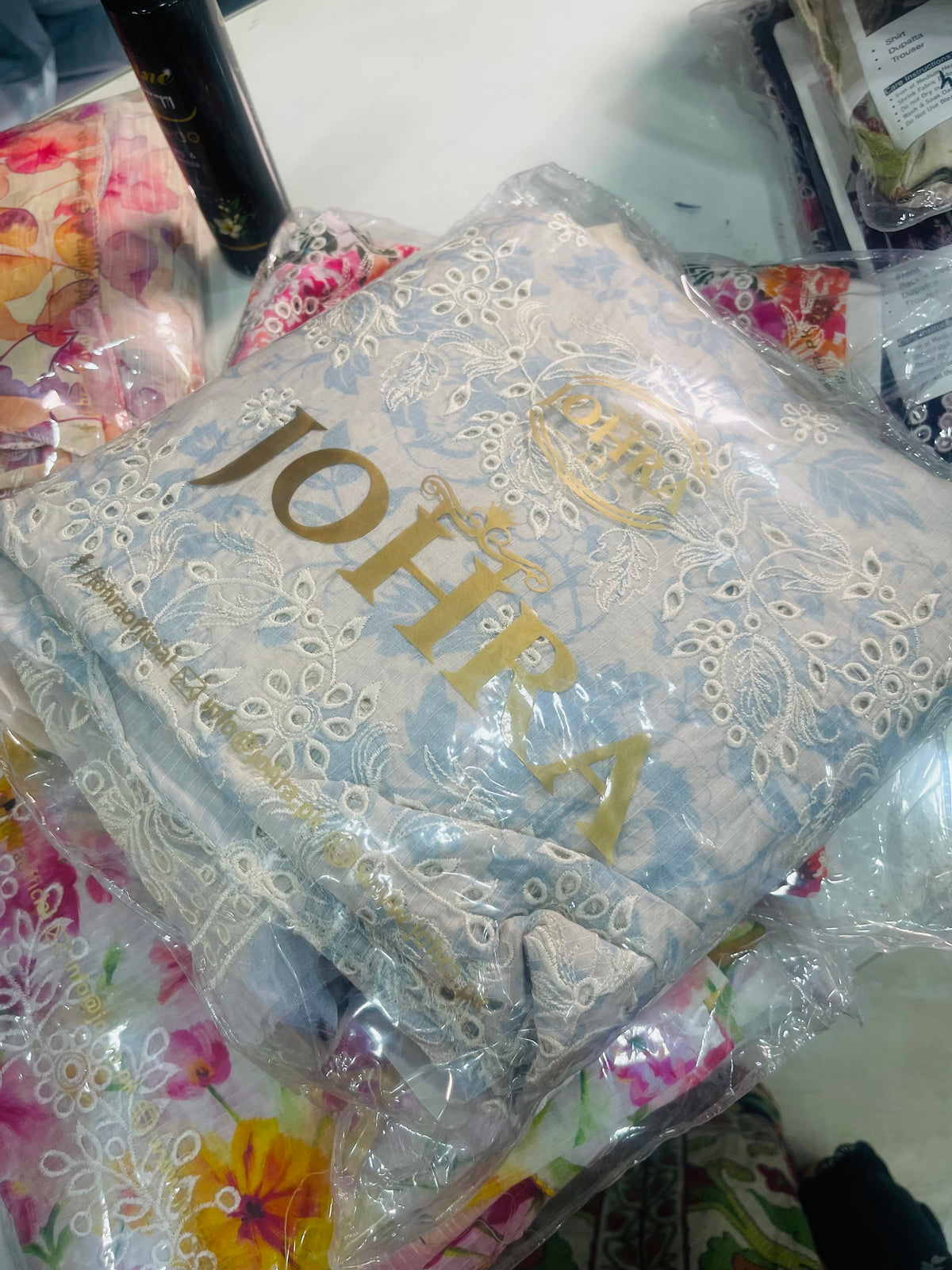 johra lawn embroidered 3pc.