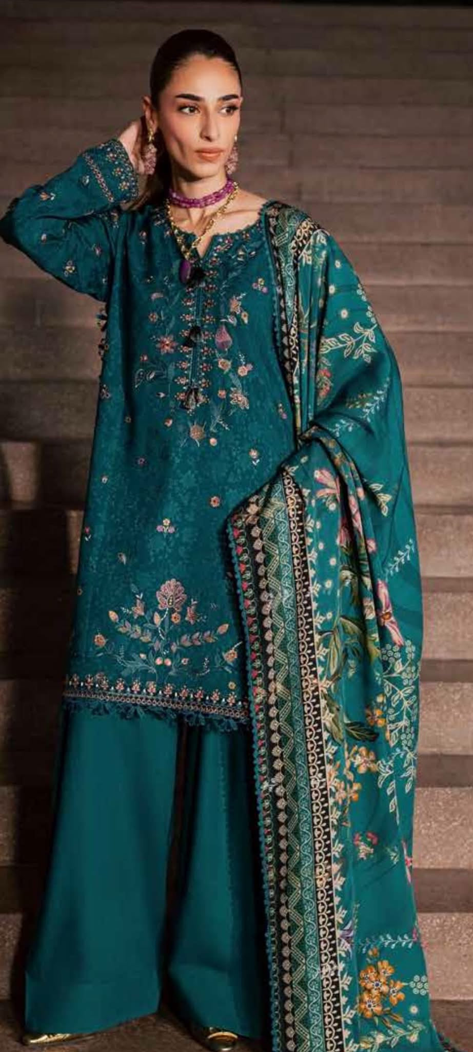 nureh emb linen 3pc.