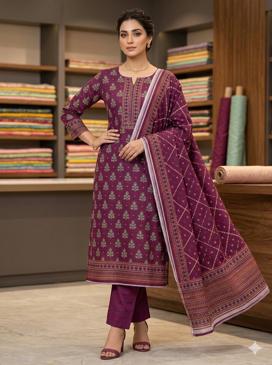 binsaeed khaddar 3pc. 04