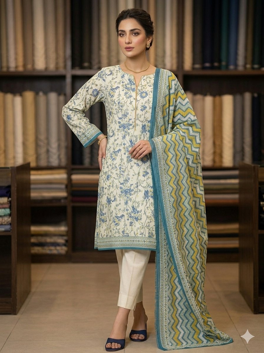 binsaeed khaddar 3pc. 01