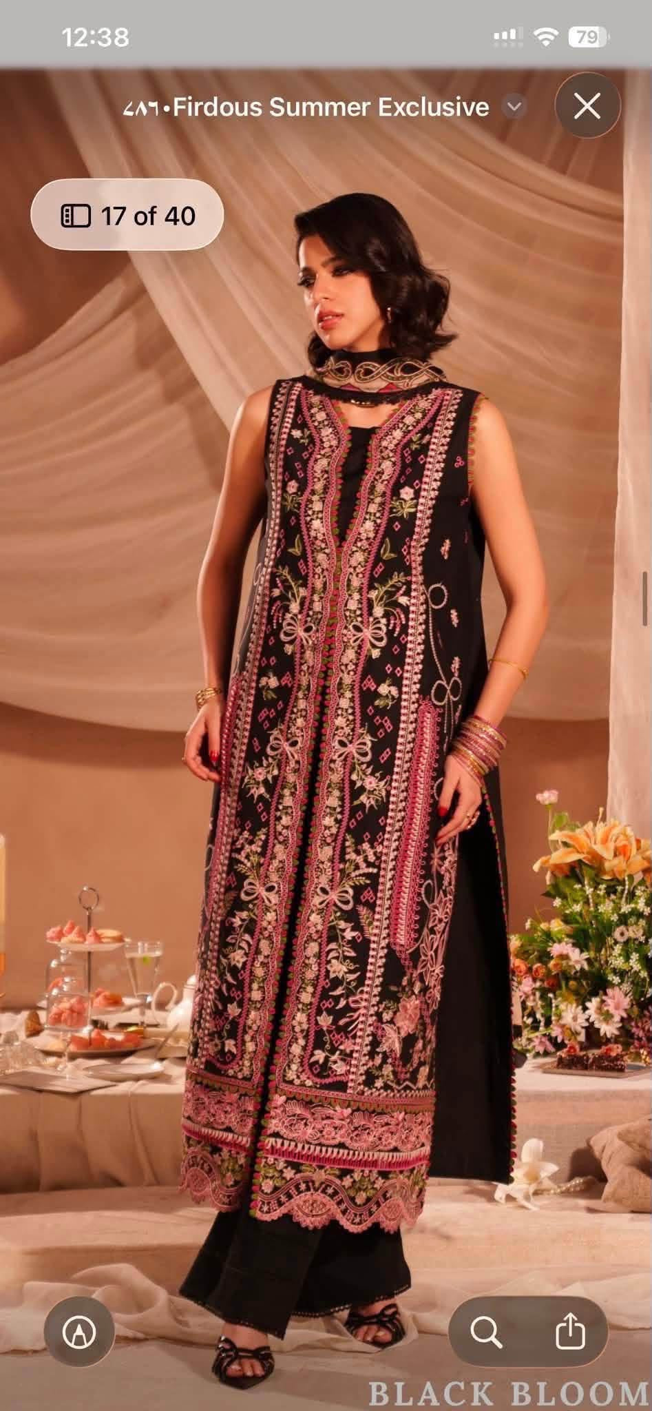 firdous luxury lawn embroidered
