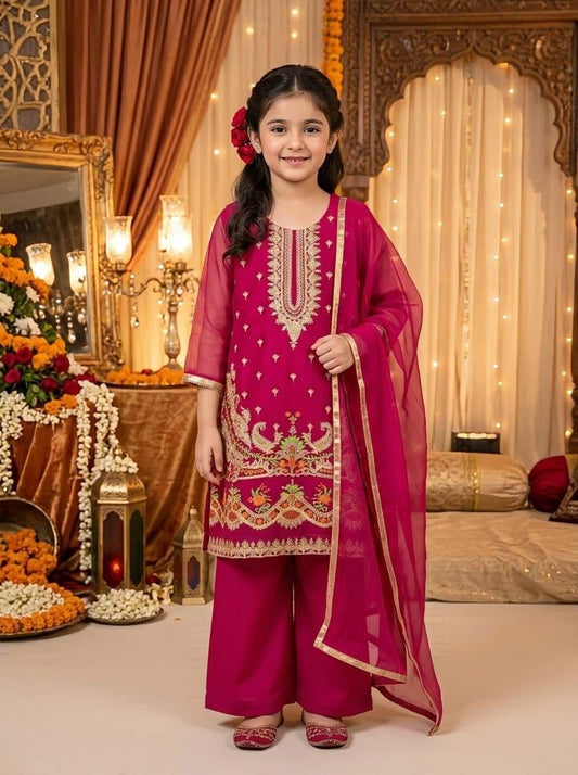 kids chiffon 3pc 10-11 years